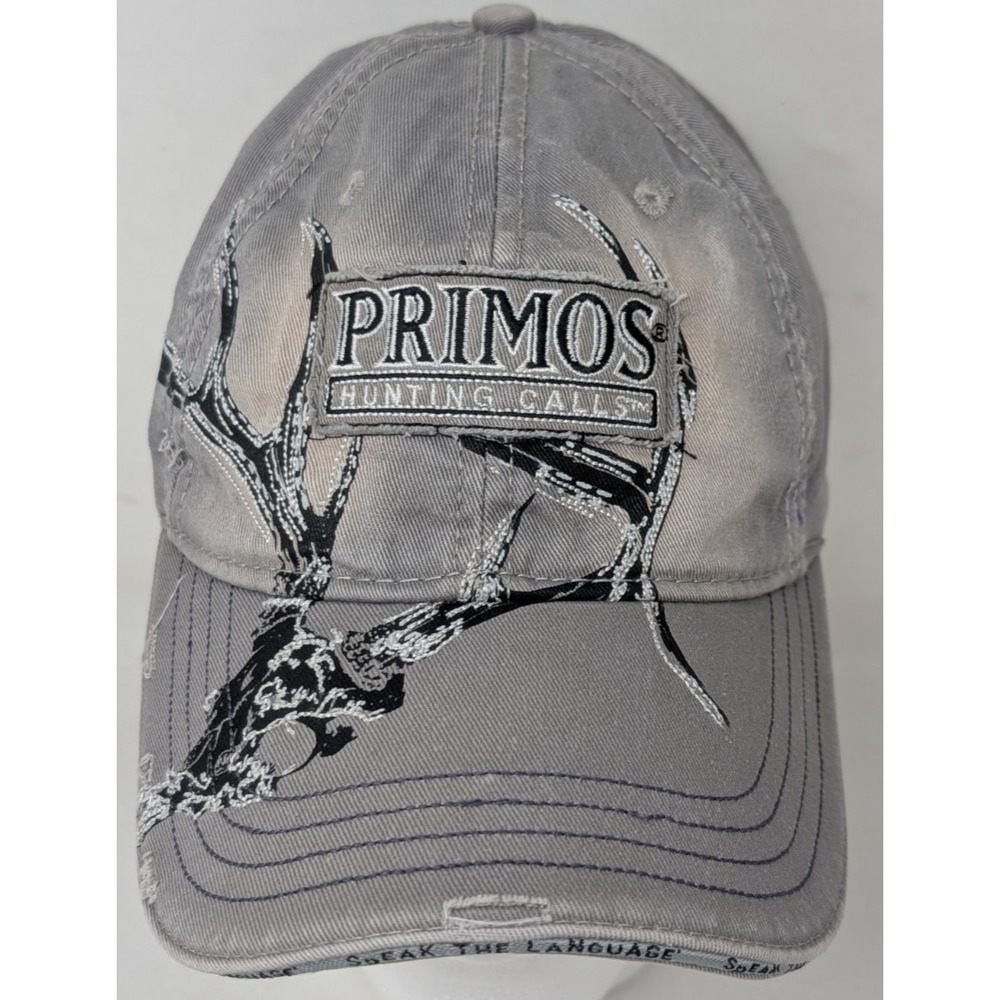Vintage Y2K Primos Hunting Game Calls Hat Cap Distressed Deer Skull‎ Men's